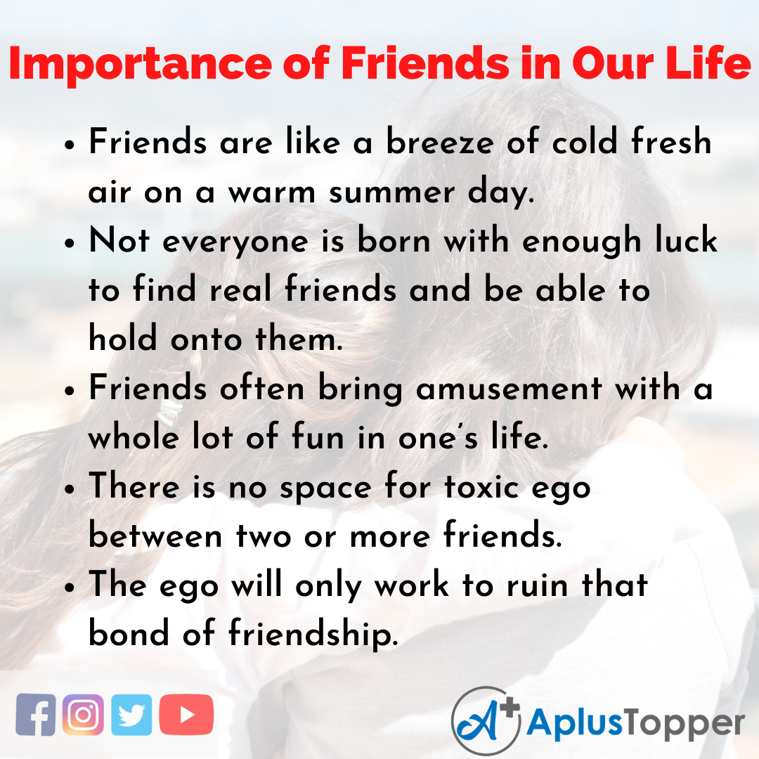 importance of friends essay in english