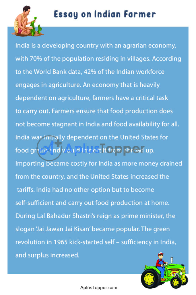 indian farmer essay 10 lines in english