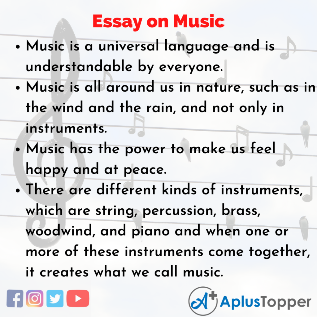 essay about music i like
