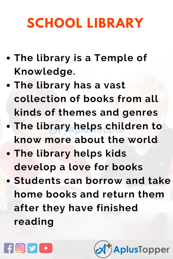 essay on library class 3