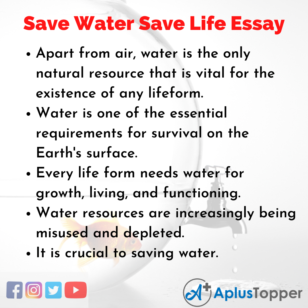 save water essay class 5