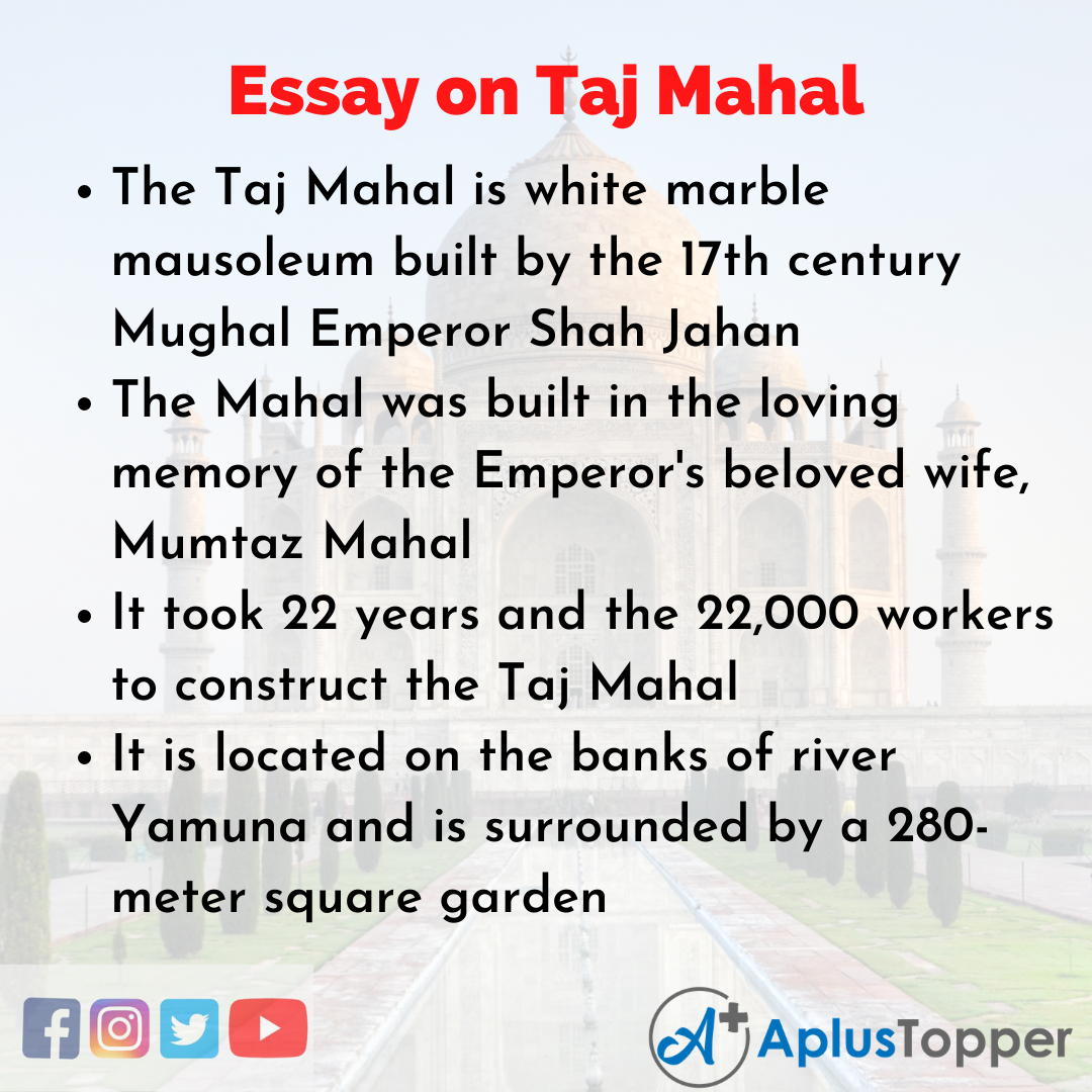 how to write an essay about taj mahal