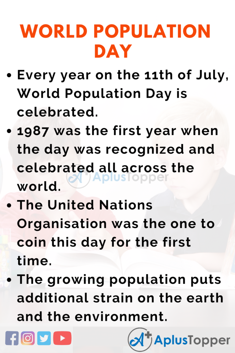 short essay on world population day
