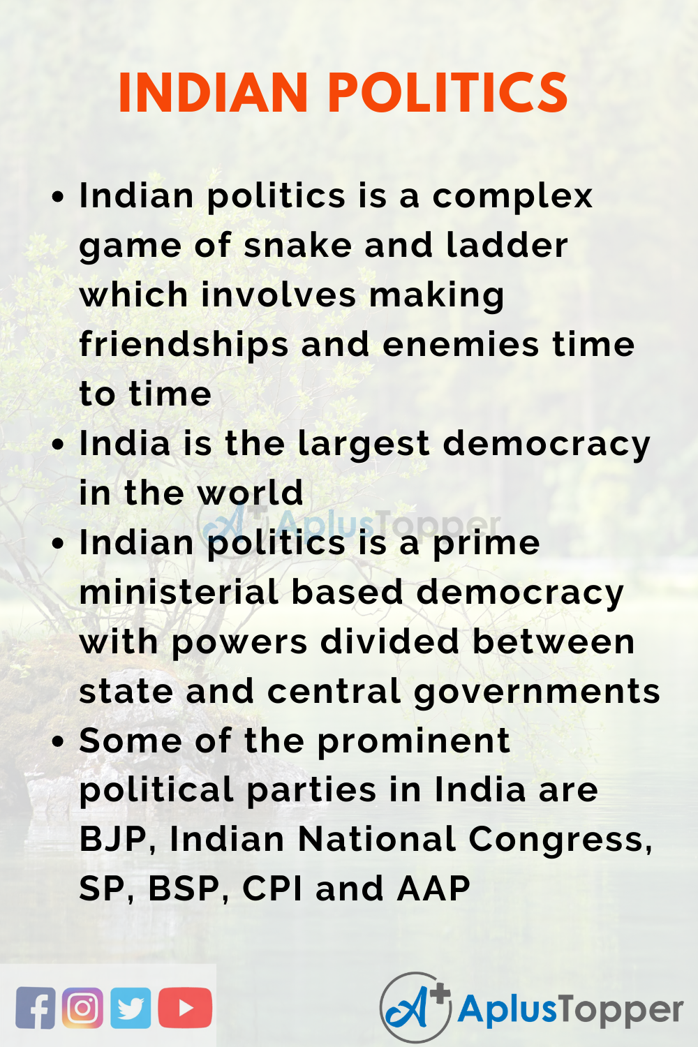 politics in india essay