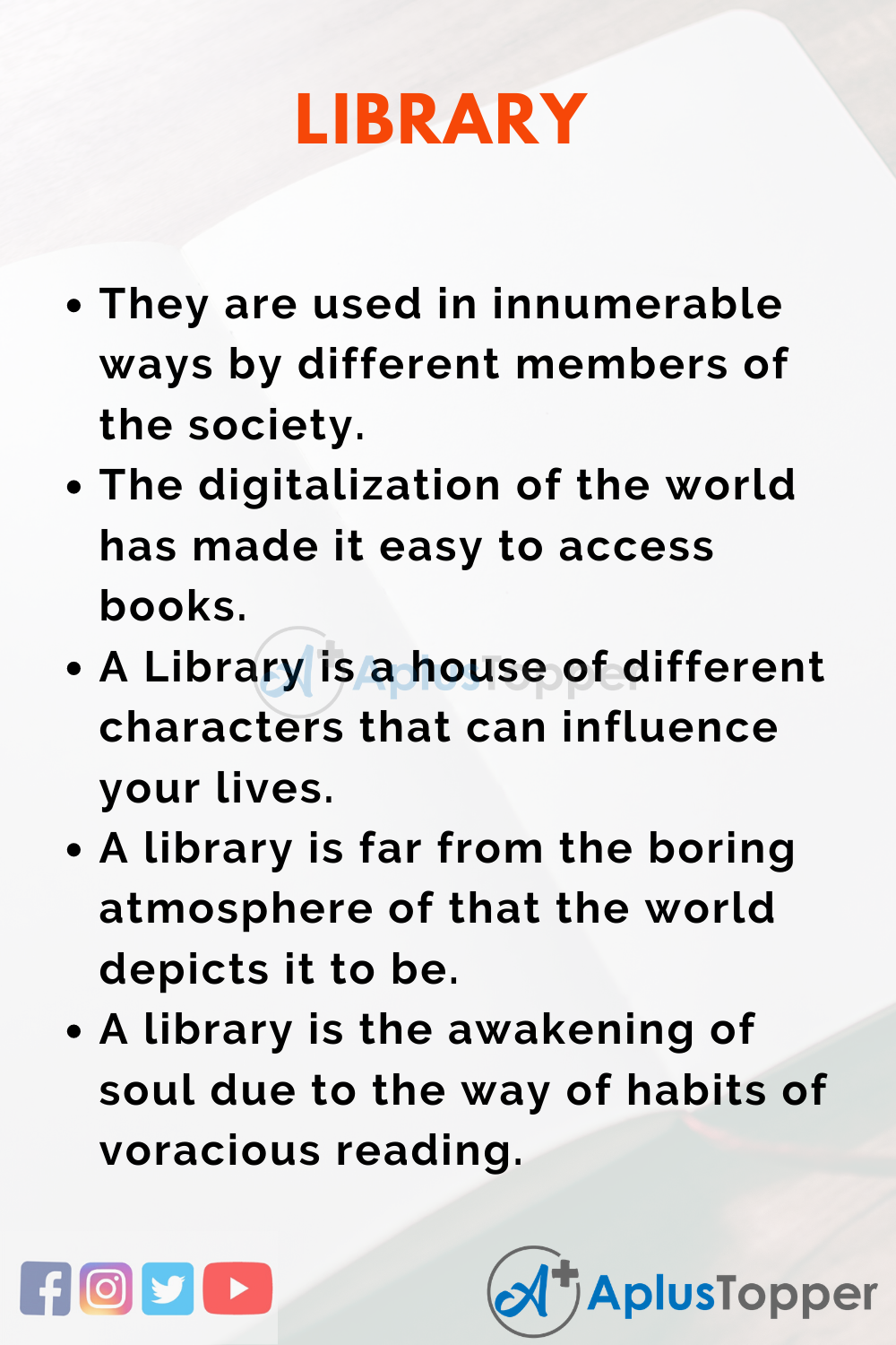 essay on the importance of library