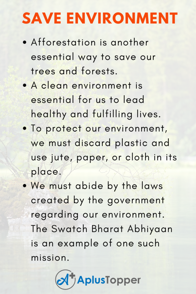 Essay on Save Environment | Save Environment Esssay for Students and