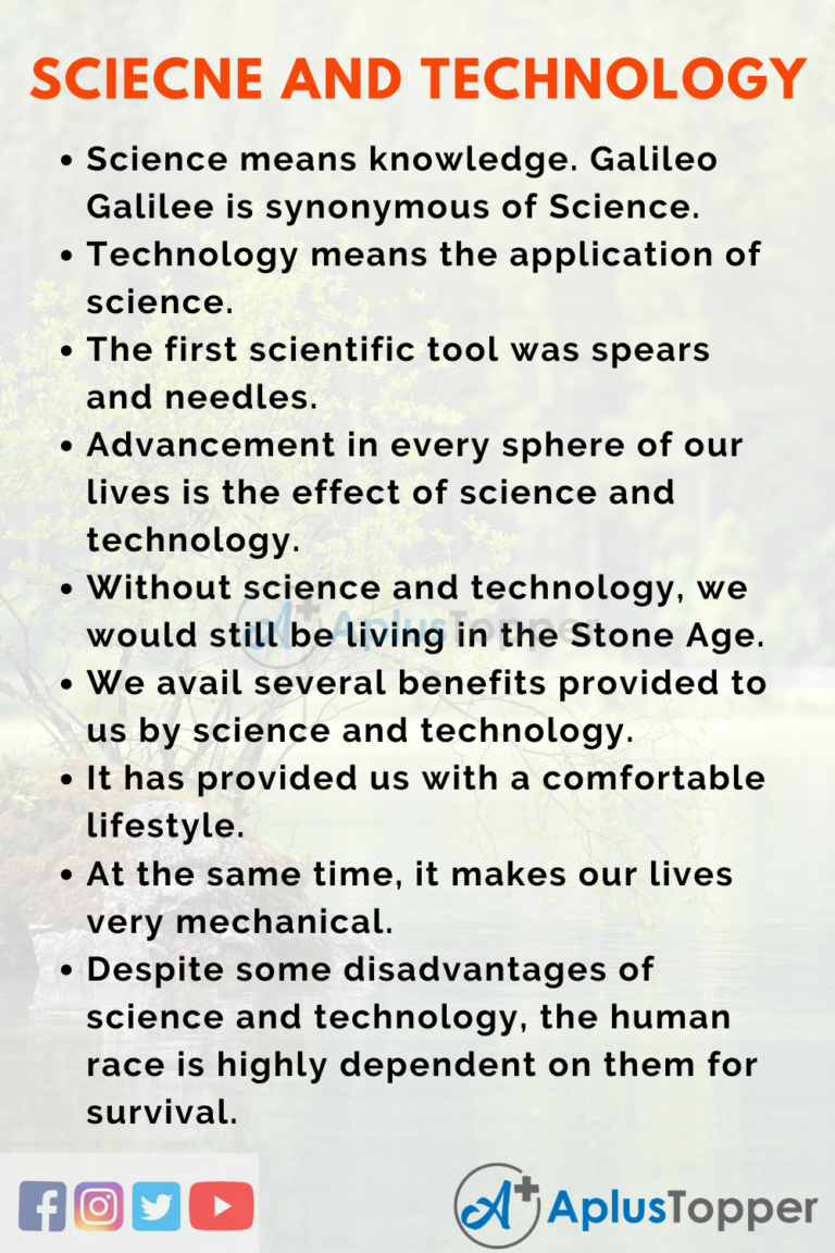 science and technology essay topic