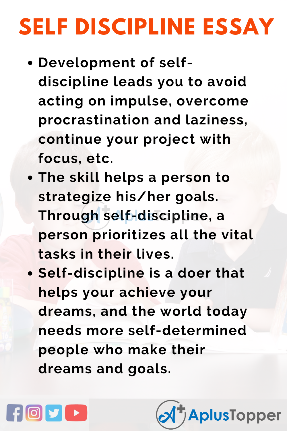 the importance of self discipline essay