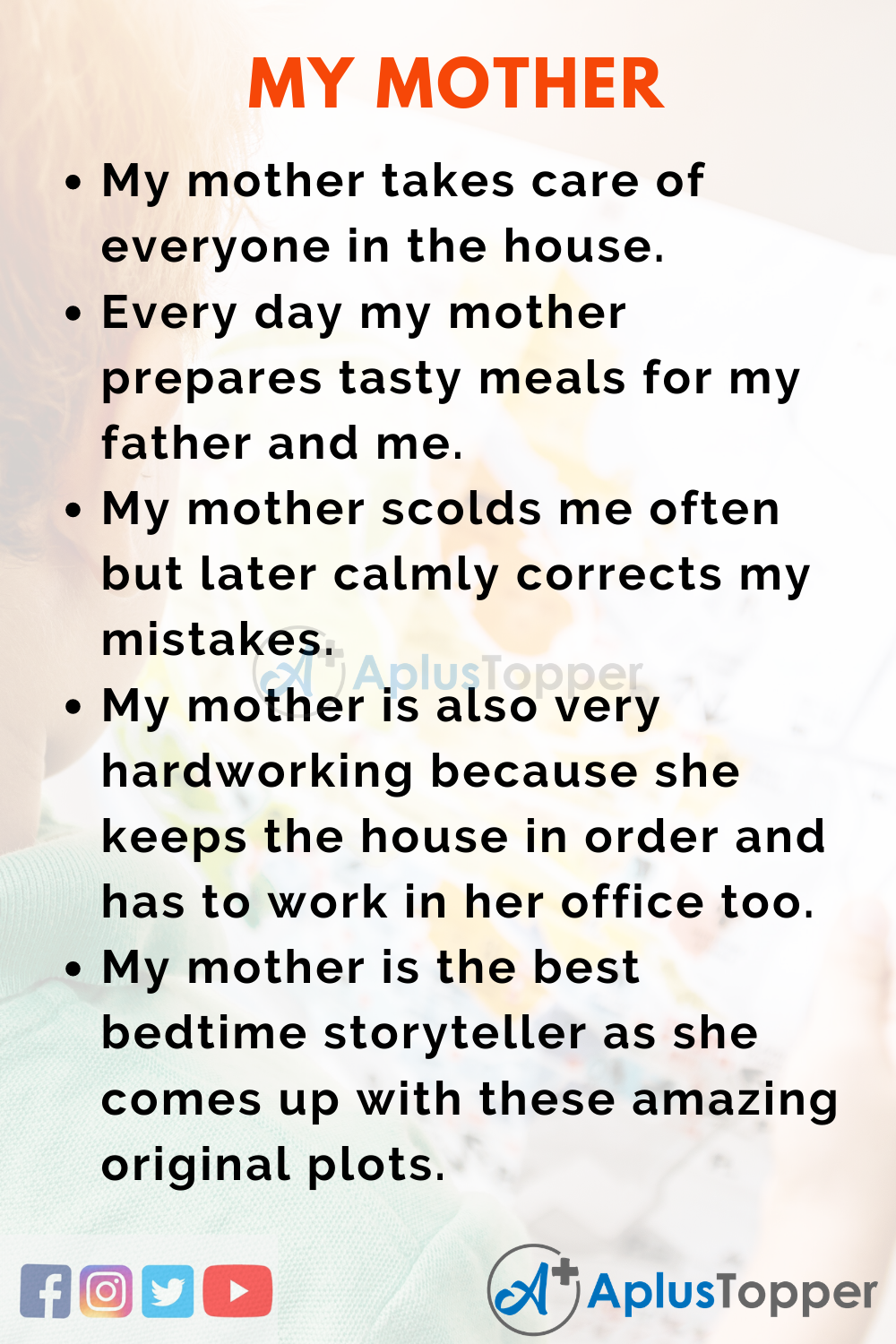 essay on mother for class 6