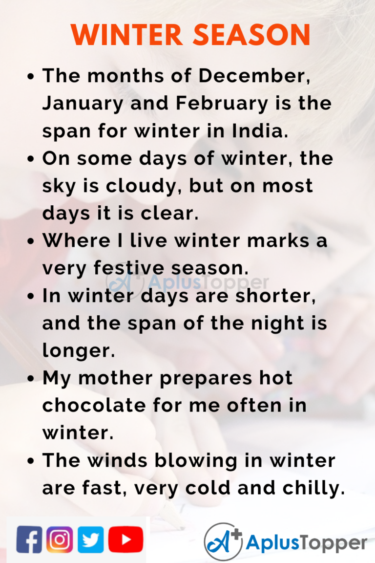 essay on winter season class 4