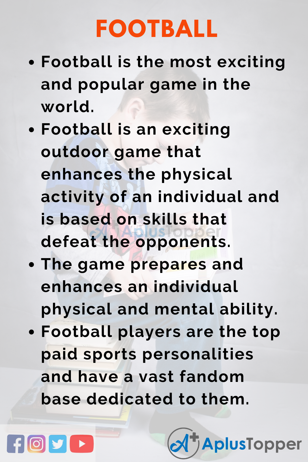 essay i want to be a football player