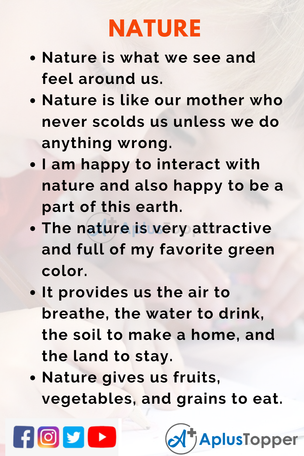 10 lines essay on nature