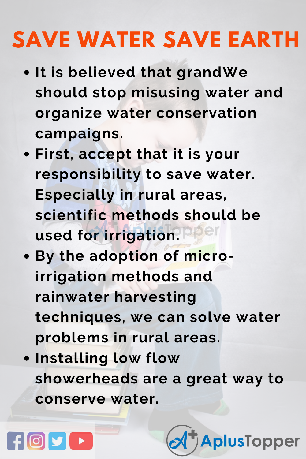 wastage of water 10 points essay