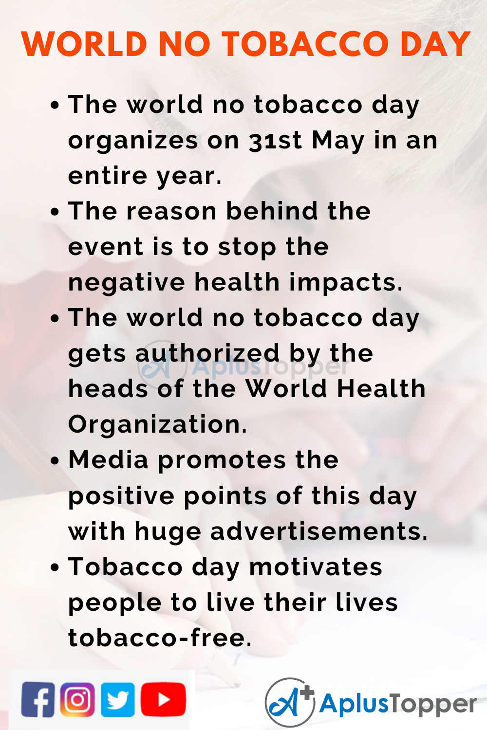 essay on say no to tobacco in 100 words