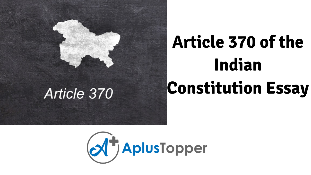 essay about article 370