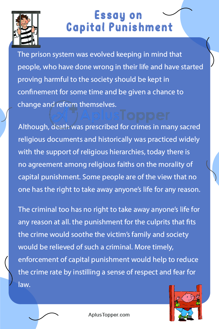 do you agree with capital punishment essay