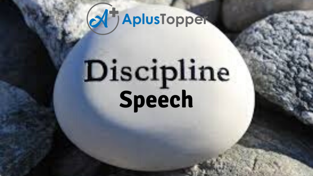 write a speech on discipline