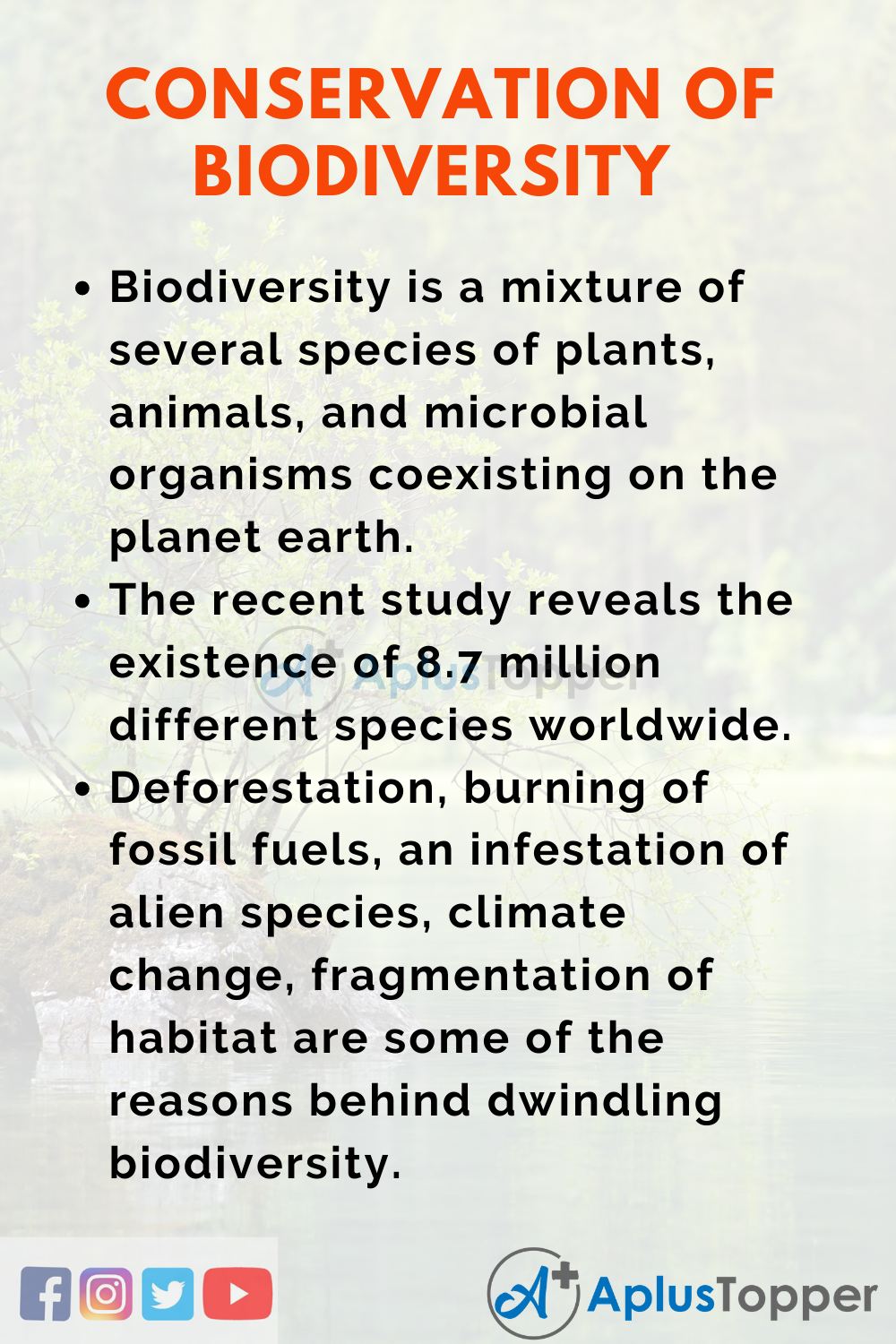 biodiversity research topics for students