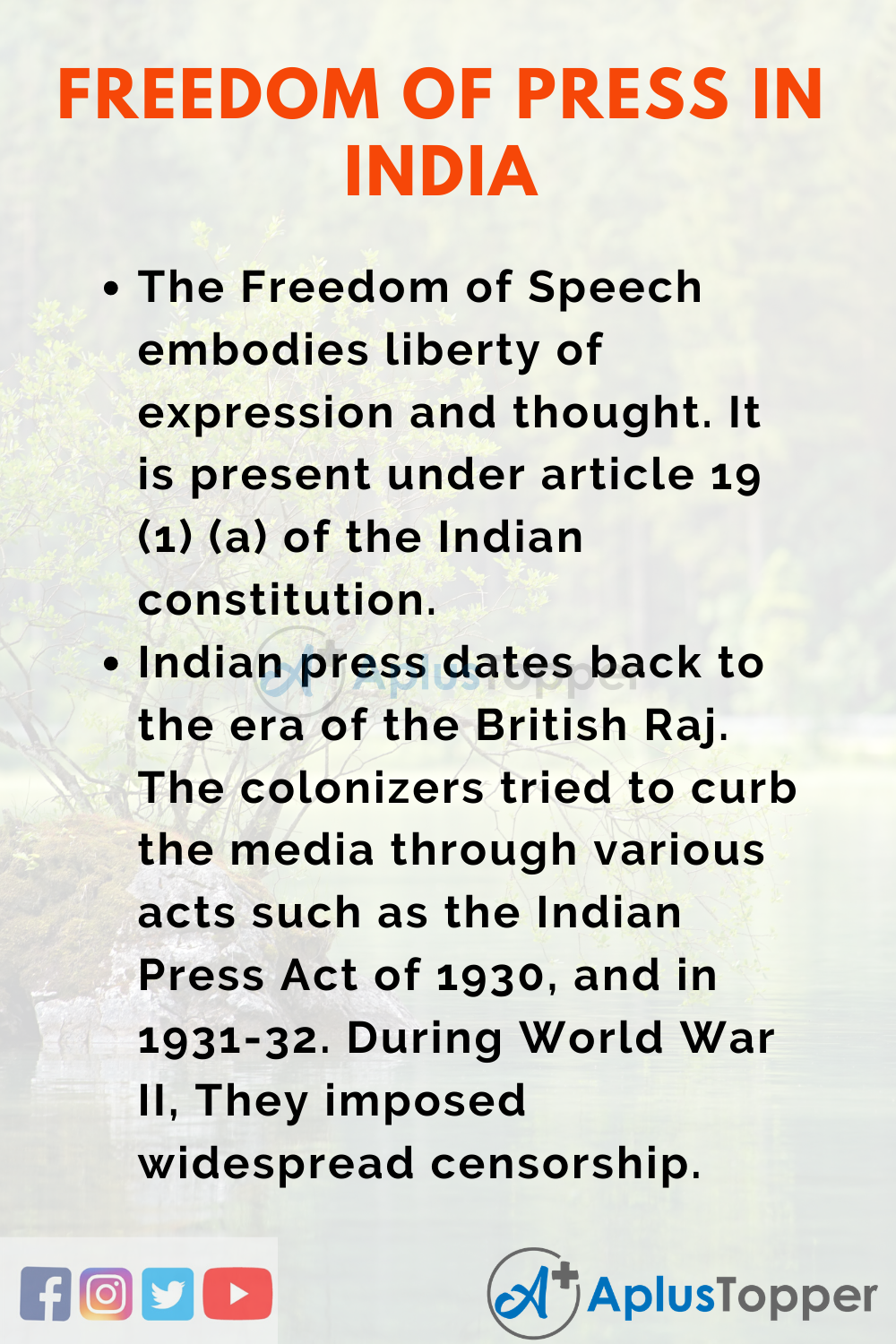 research paper on freedom of press in india