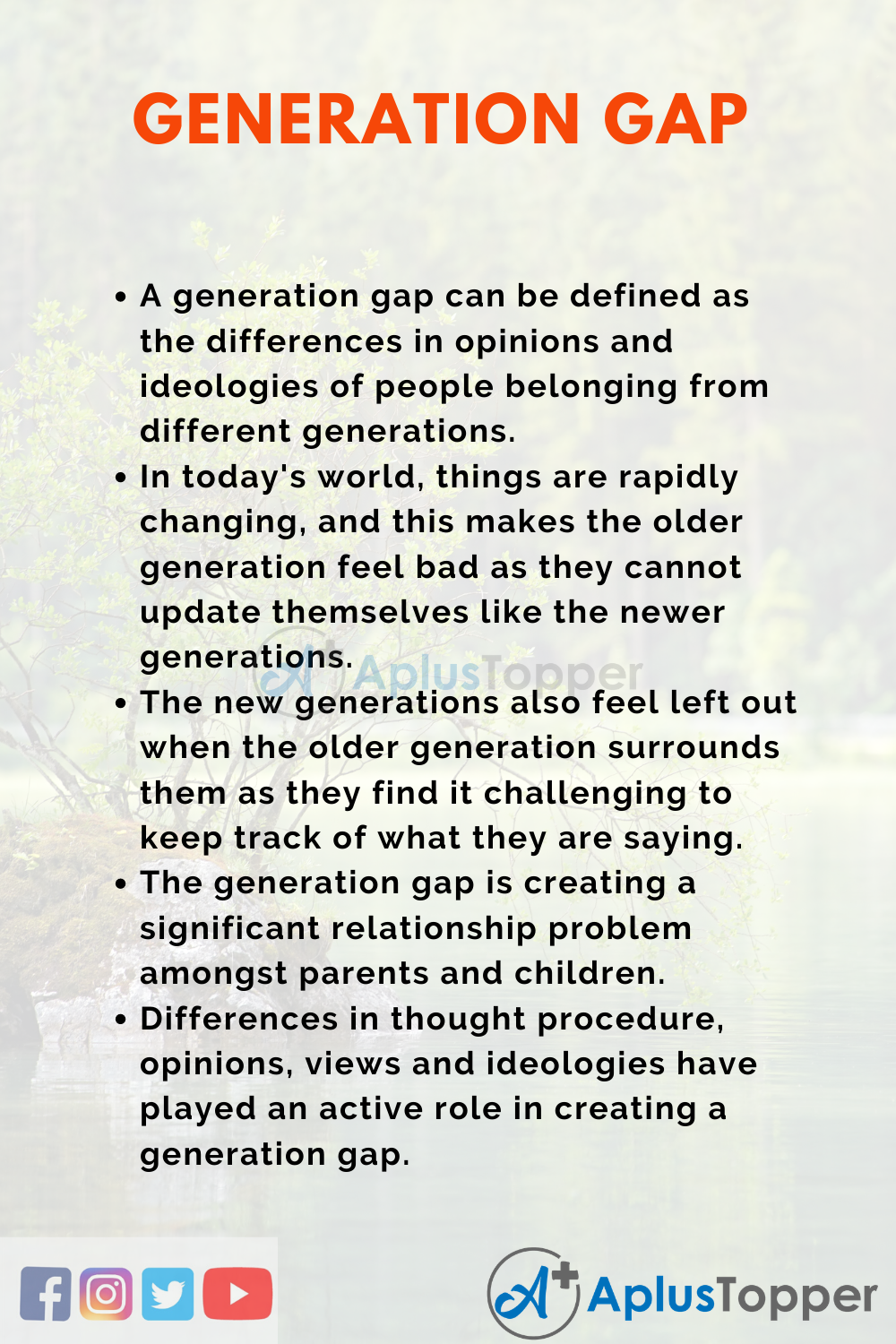 Essay about Generation Gap