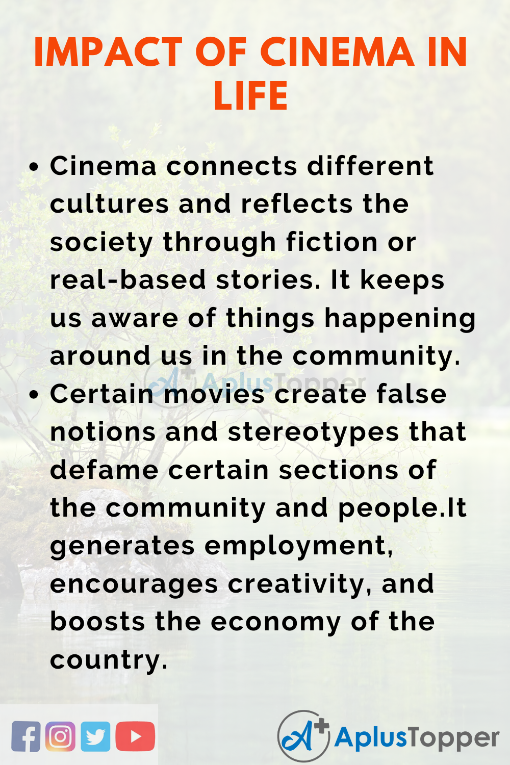 the influence of films essay