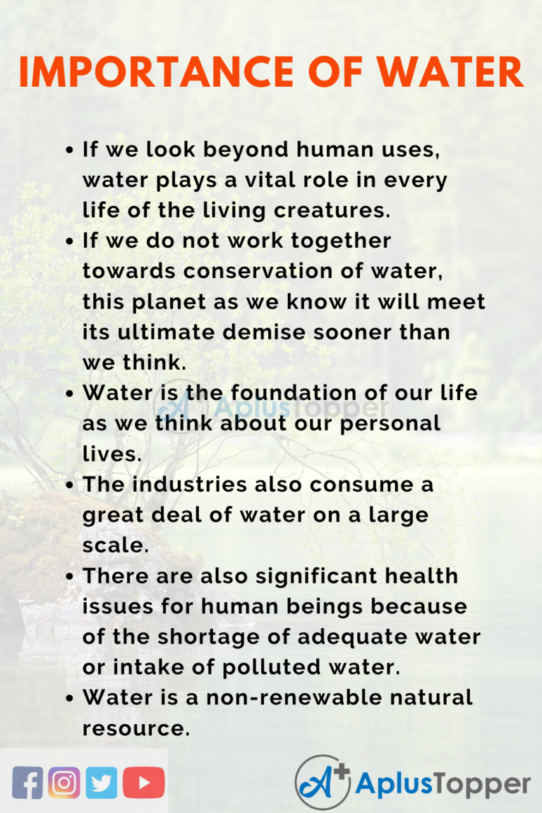 essay on uses of water
