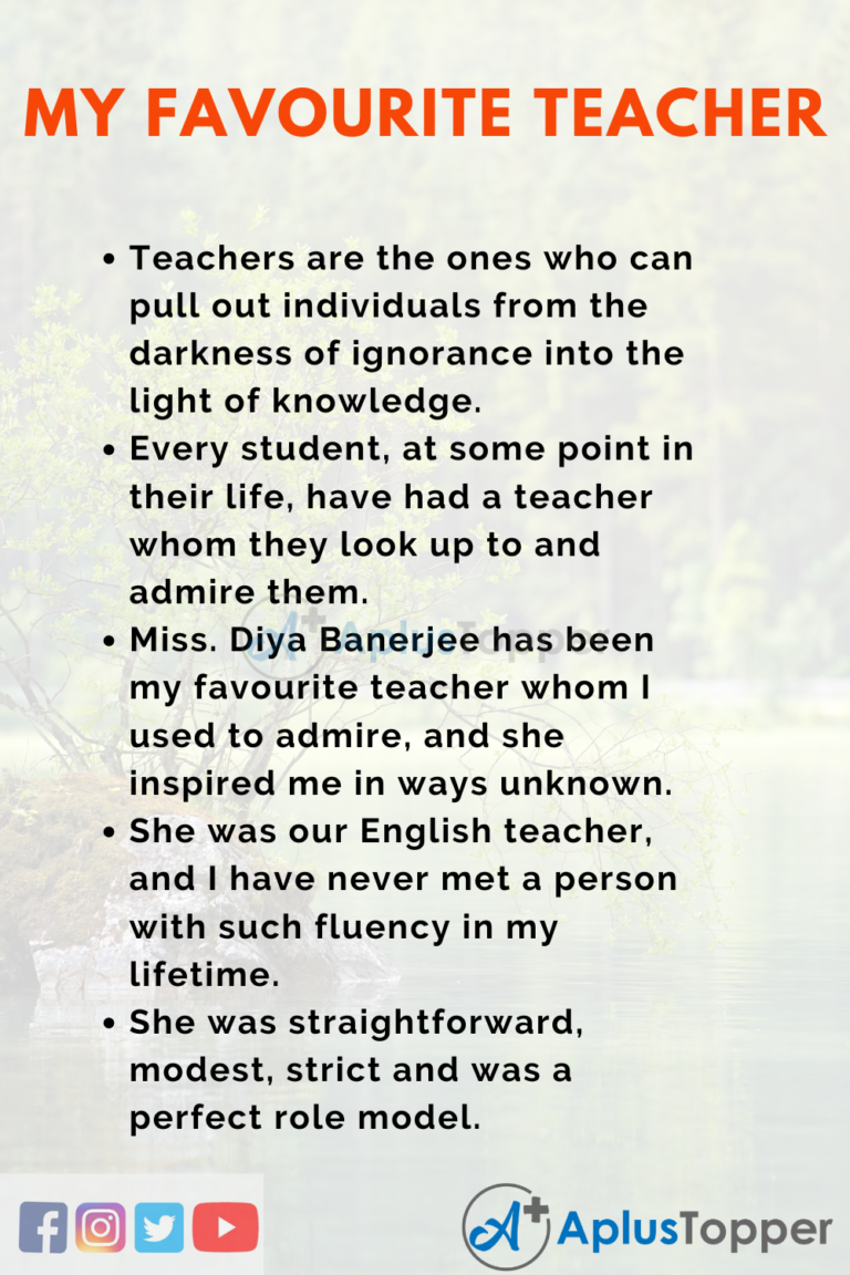who is your favourite teacher essay