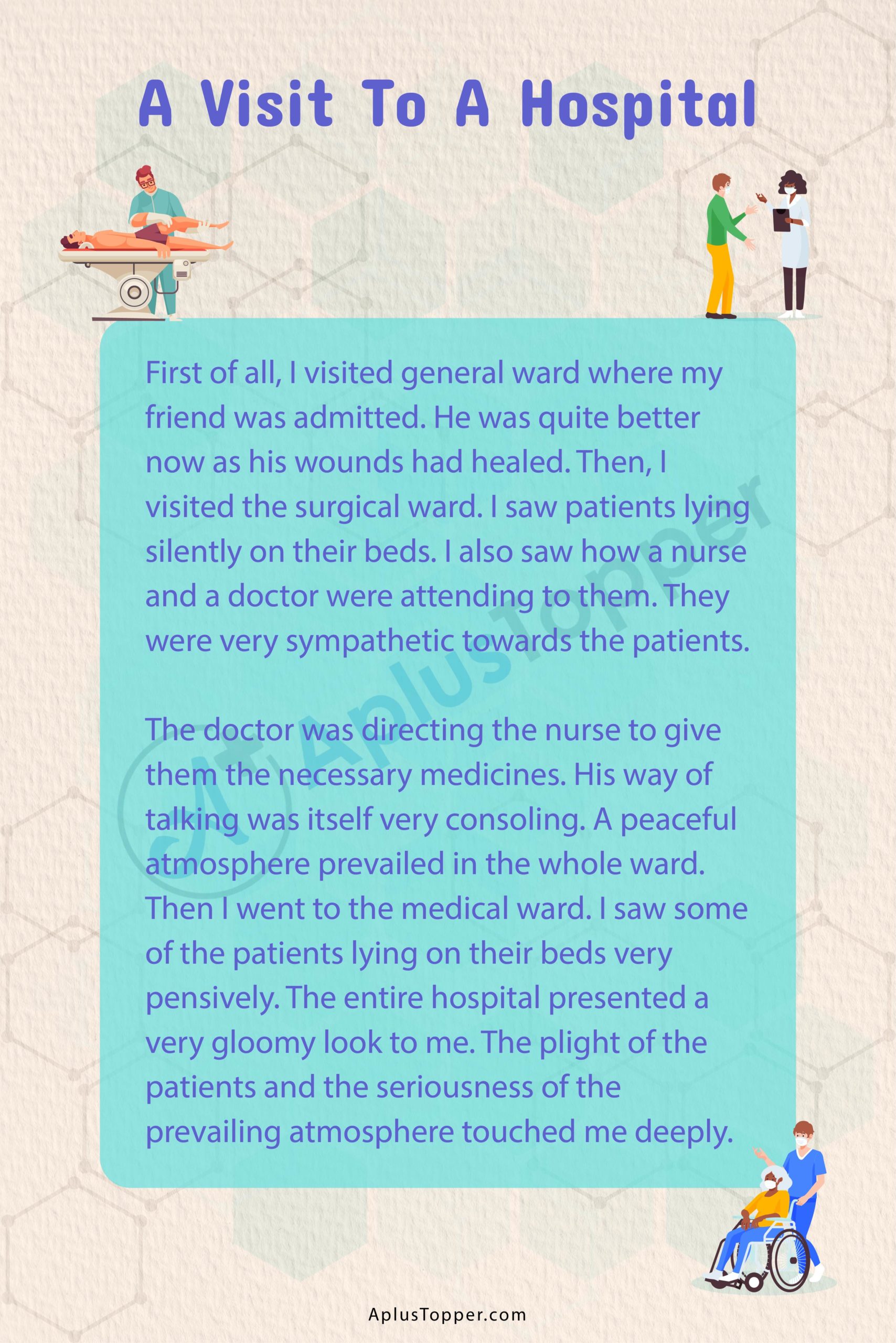 write a descriptive essay on a visit to the hospital