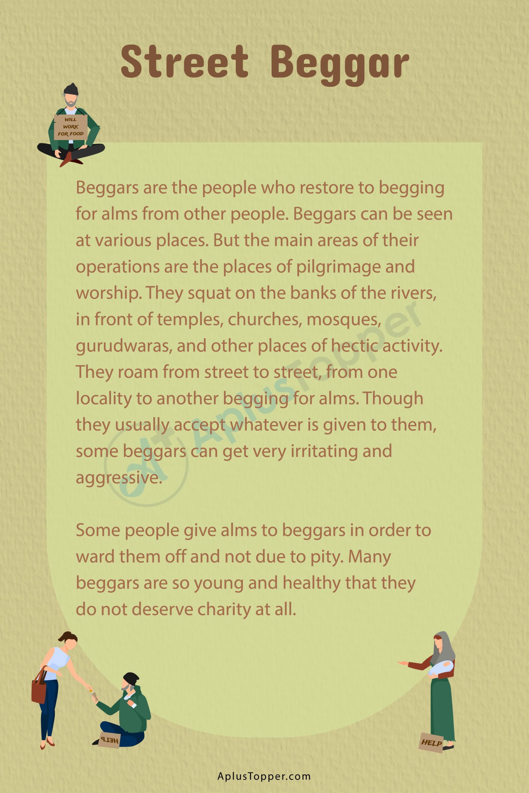 essay about giving money to beggars