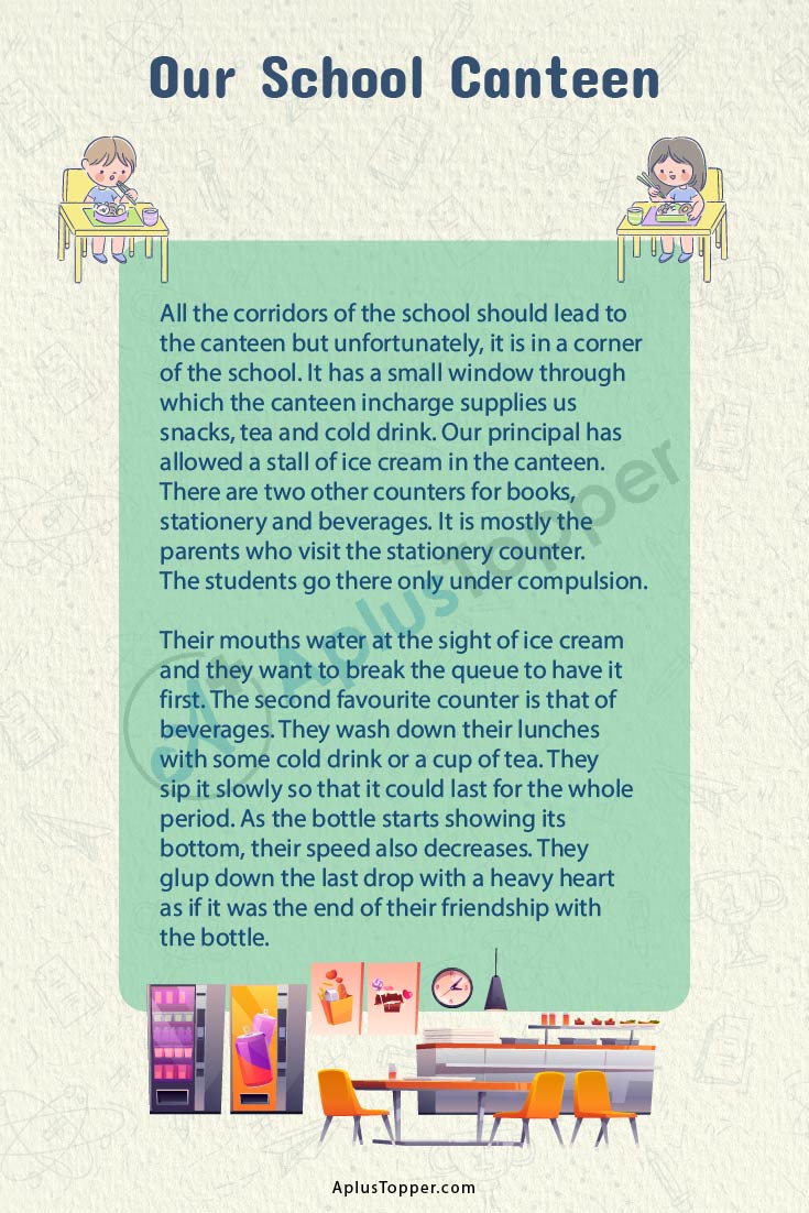 my school canteen essay for class 3