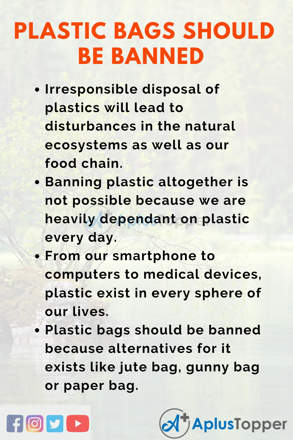 essay about plastic ban