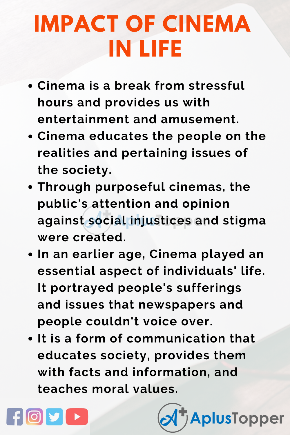 essay about cinema