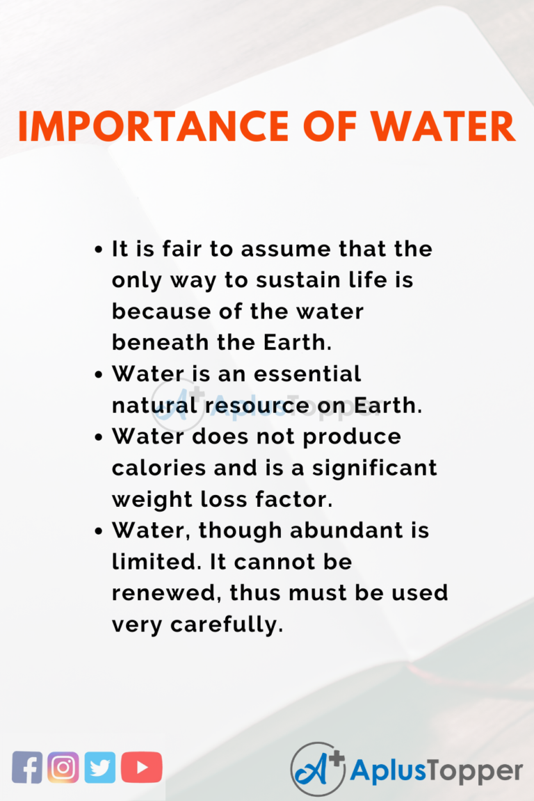 benefits of water essay