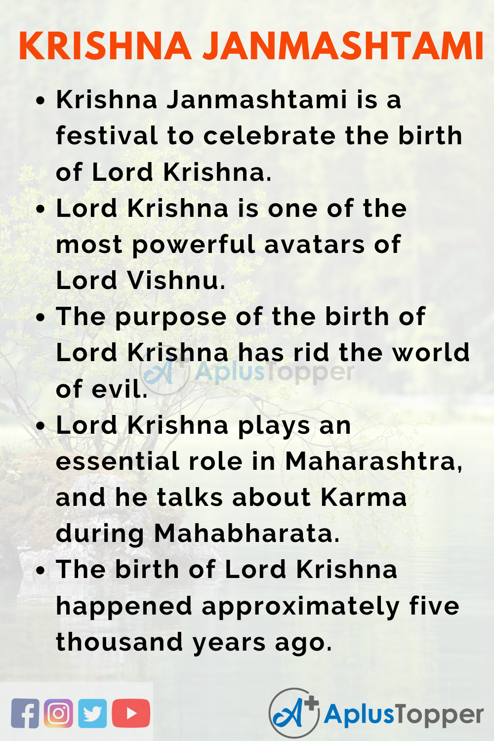 janmashtami essay on lord krishna in english