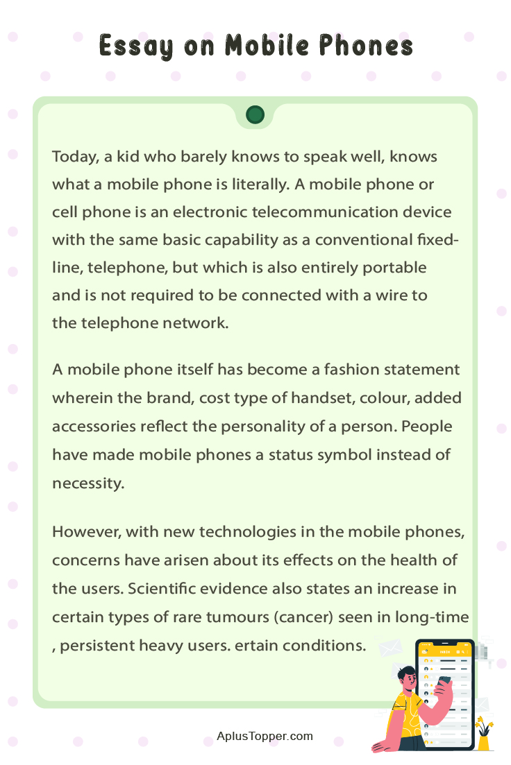 uses of mobile phone essay in english