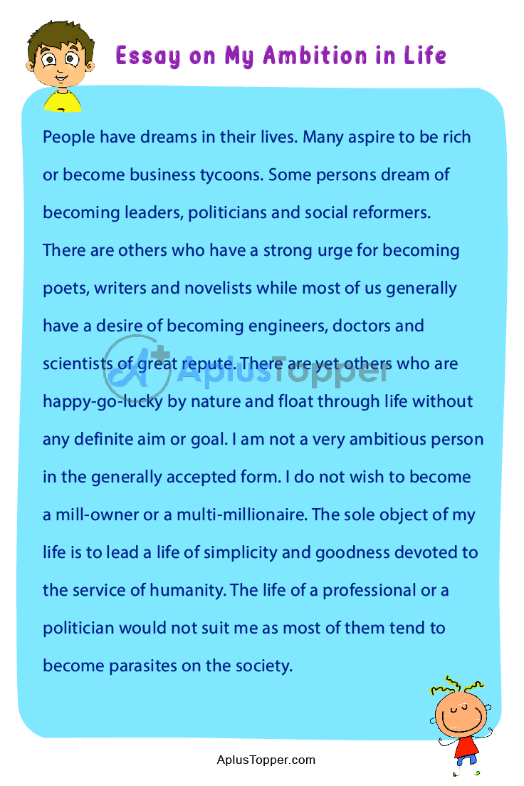 my ambition in life essay 200 words pdf
