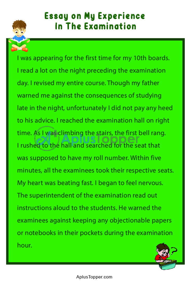 essay on exam experience