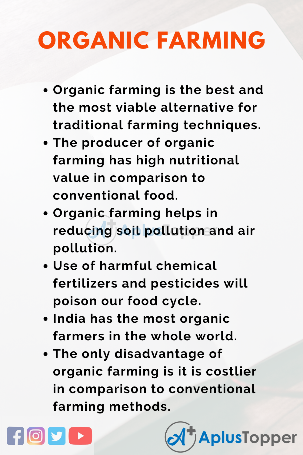 essay about organic agriculture