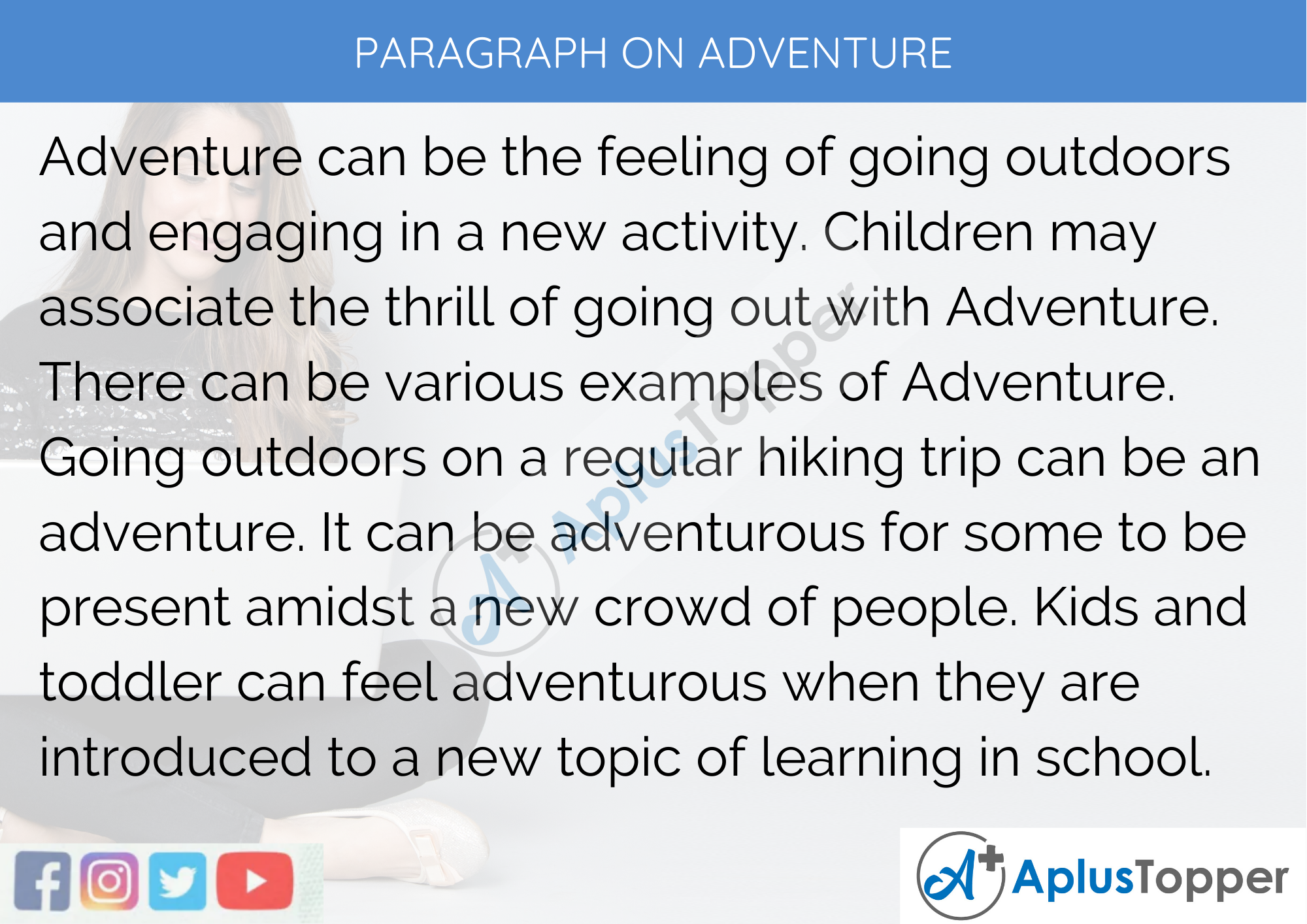 Paragraph On Adventure 100 150 0 250 To 300 Words For Kids Students And Children A Plus Topper