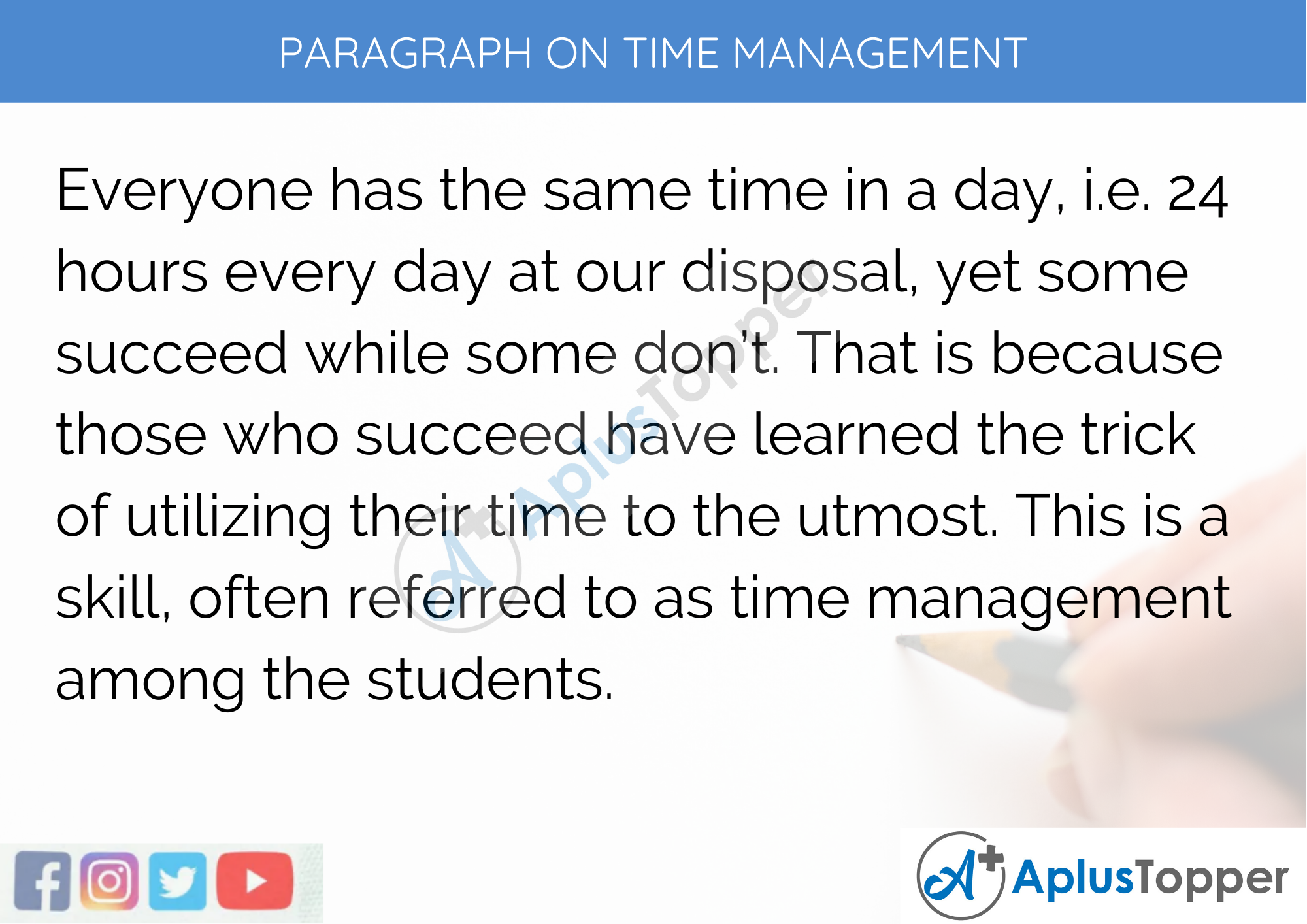 essay on time management for class 12