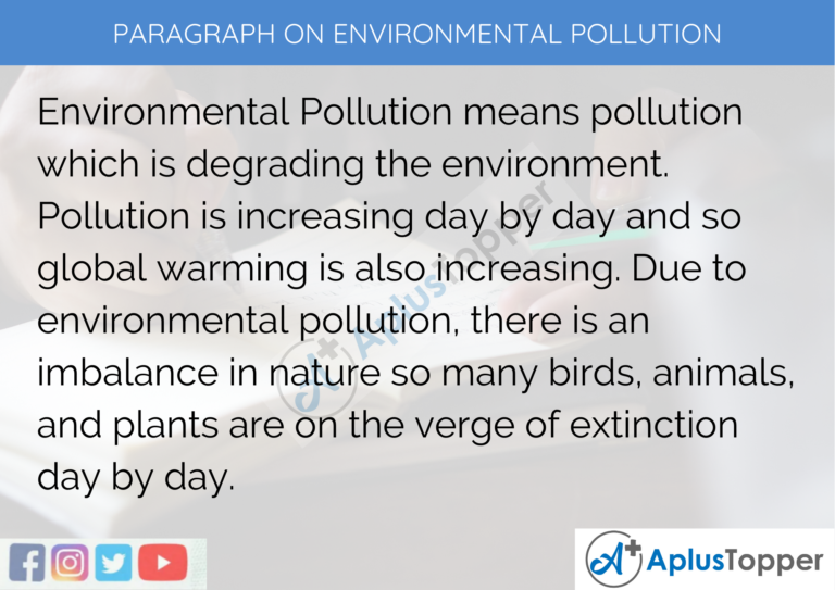write a essay on environmental pollution in 200 words