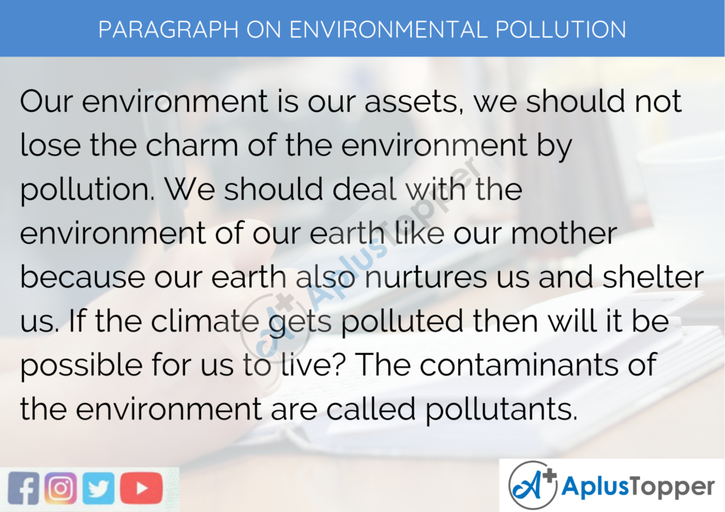 write a essay on environmental pollution in 200 words