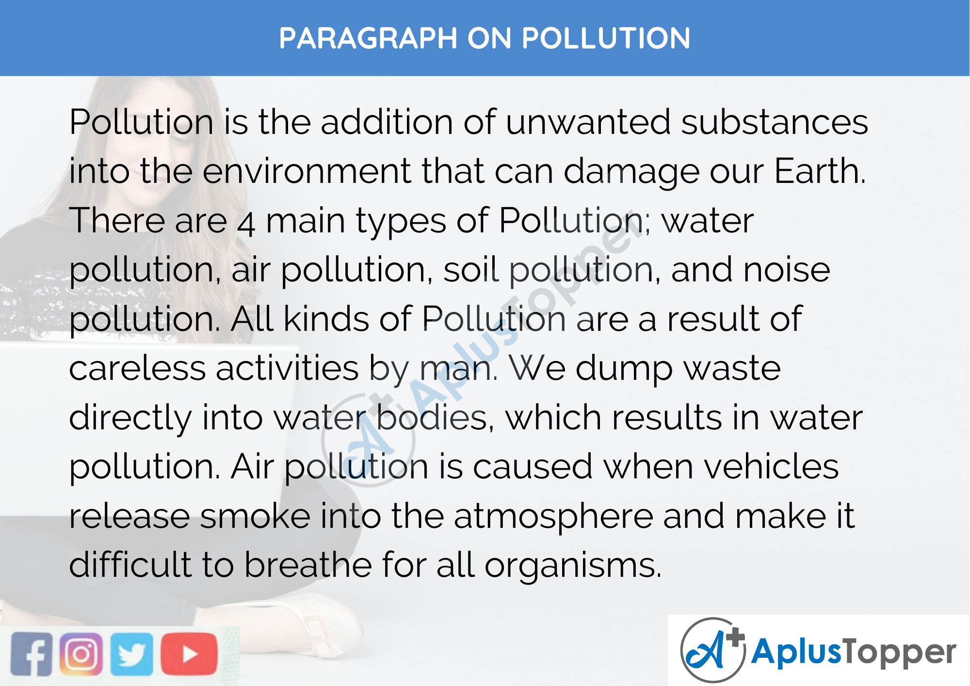 pollution essay in 100 words