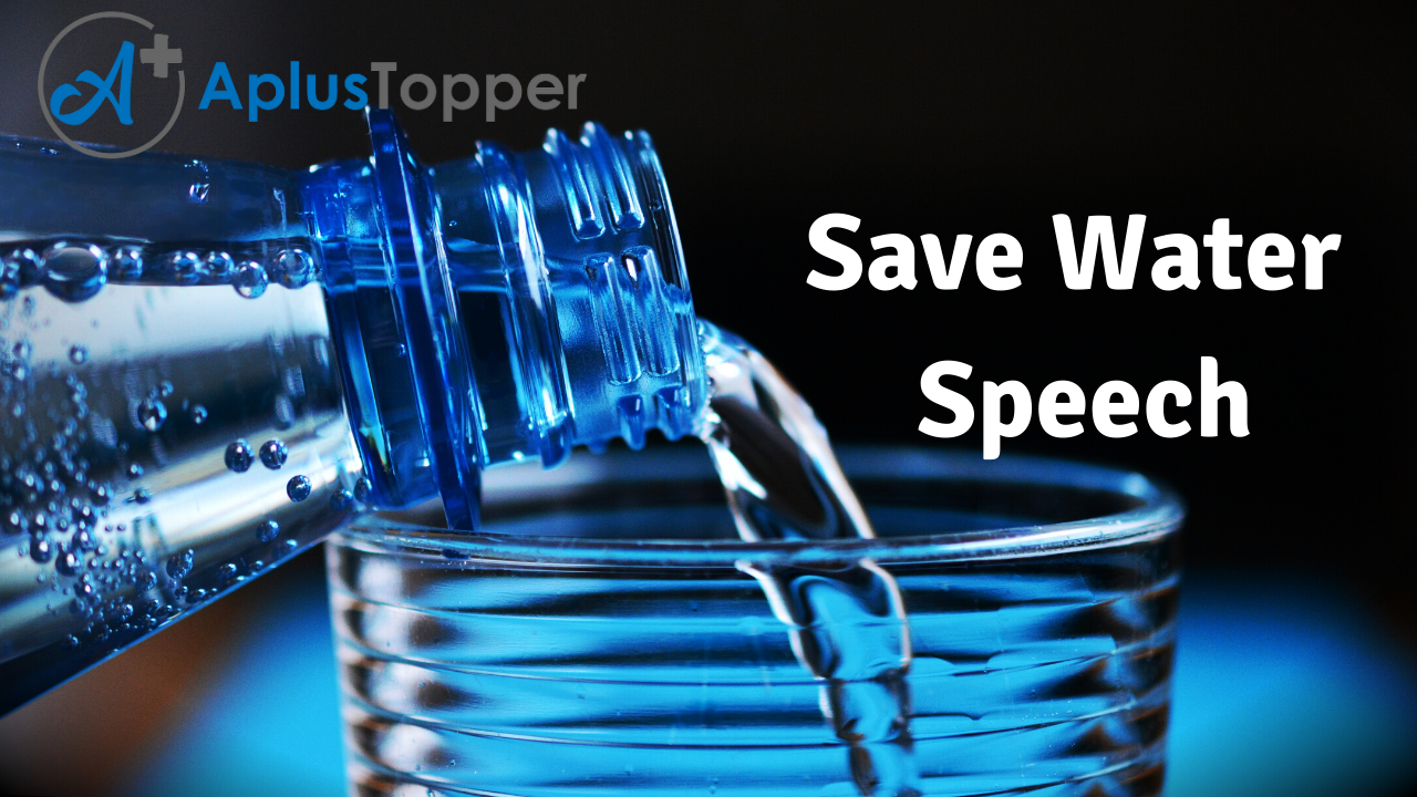 a good speech on save water