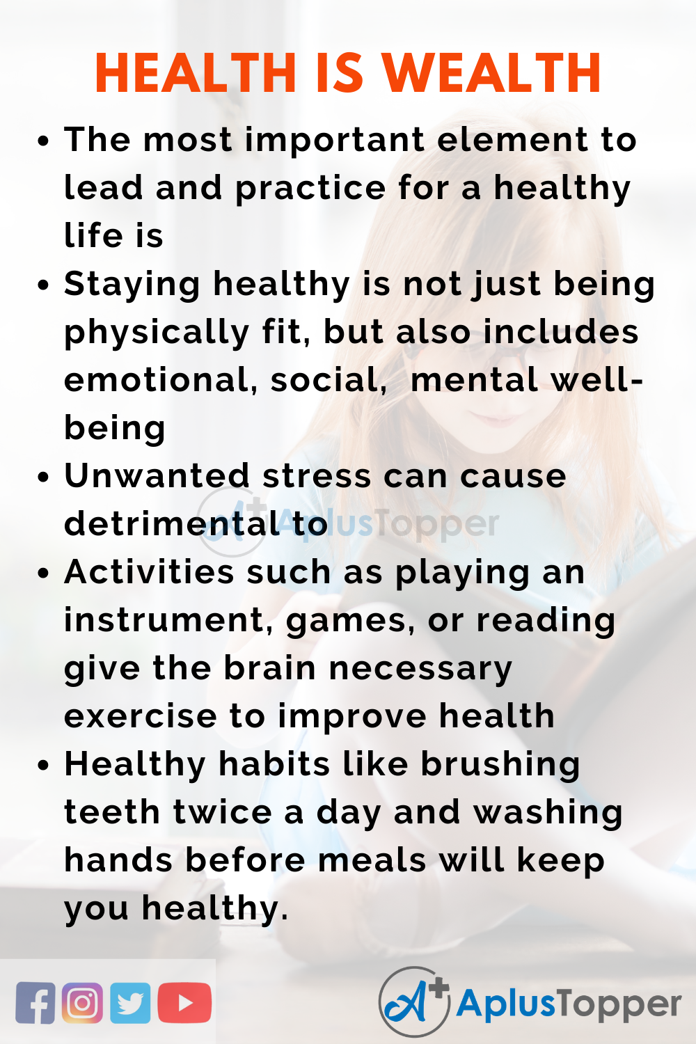 essay about health is wealth in english