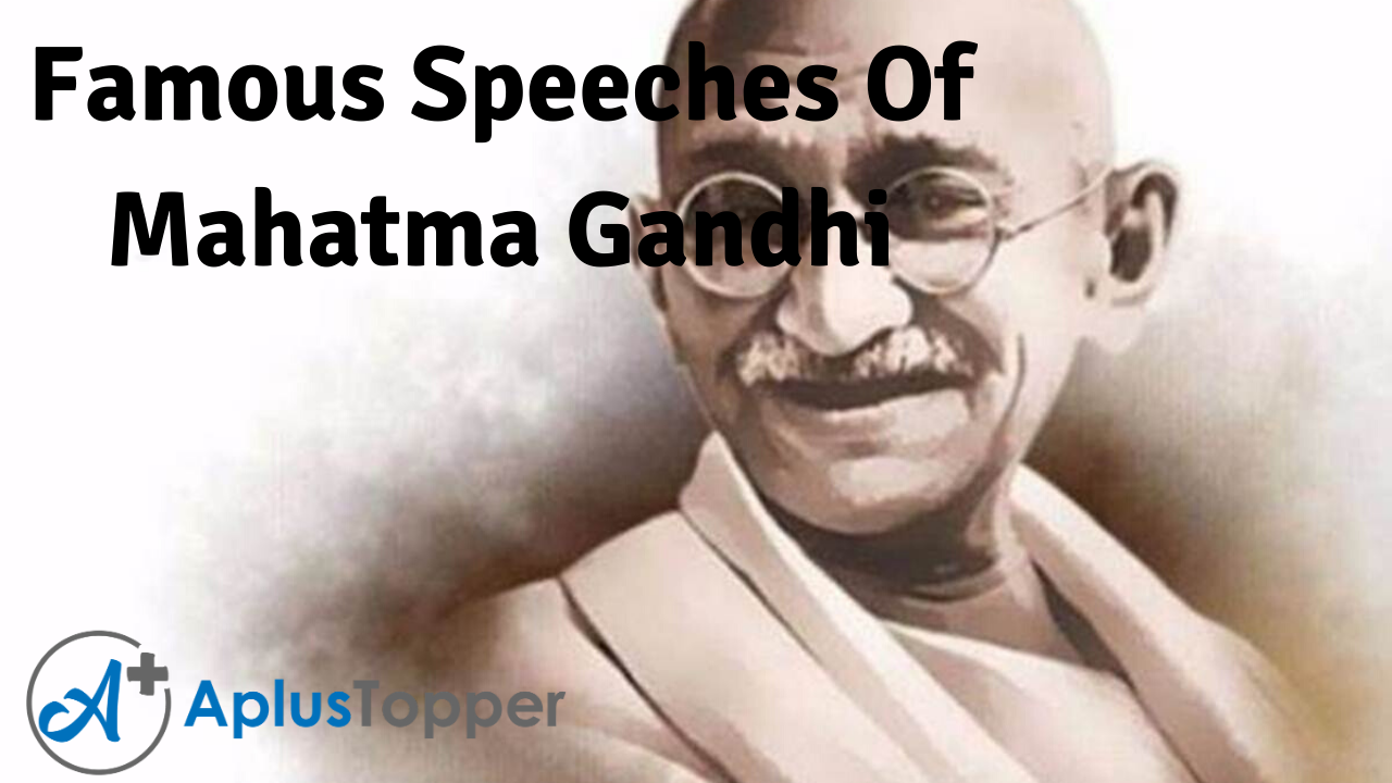 a short speech of mahatma gandhi