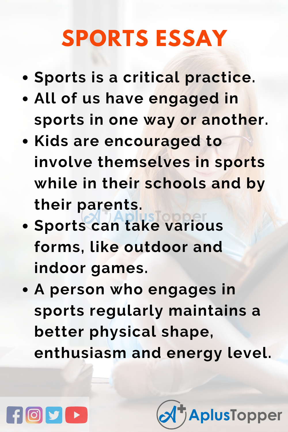 Essay on Sports  Sports Essay for Students and Children in English - A  Plus Topper