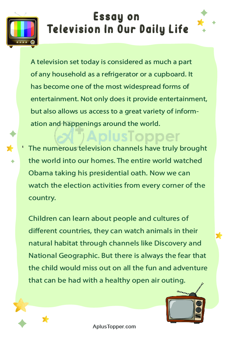 write an essay on television in english