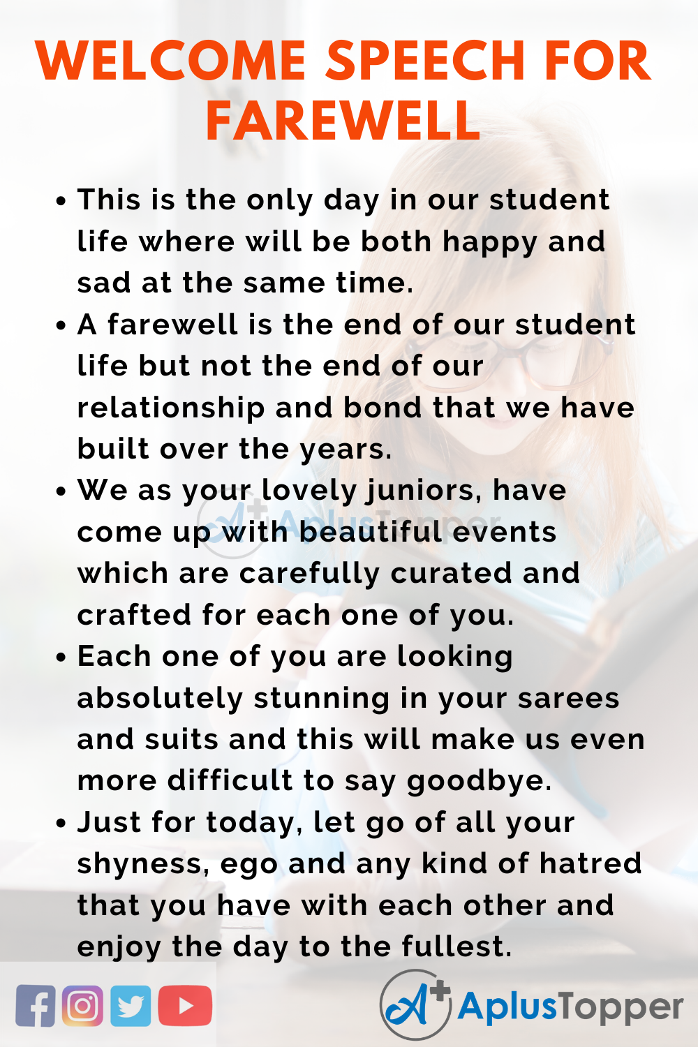 welcome speech sample for farewell party