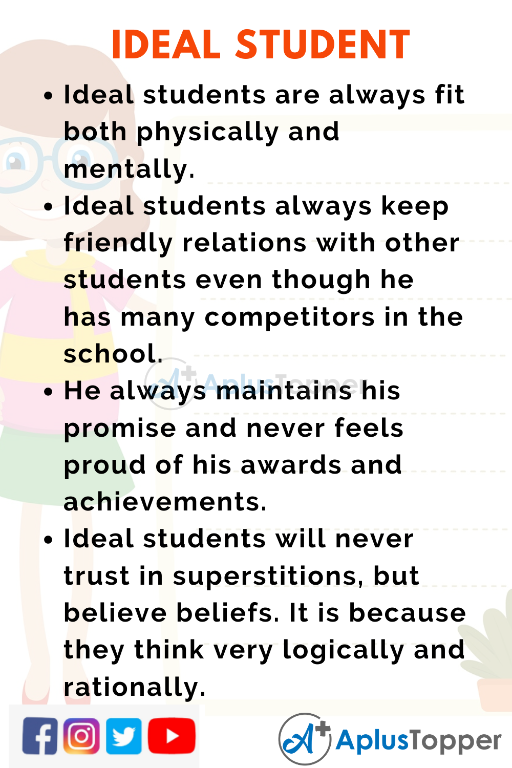 10 Lines of Ideal Student
